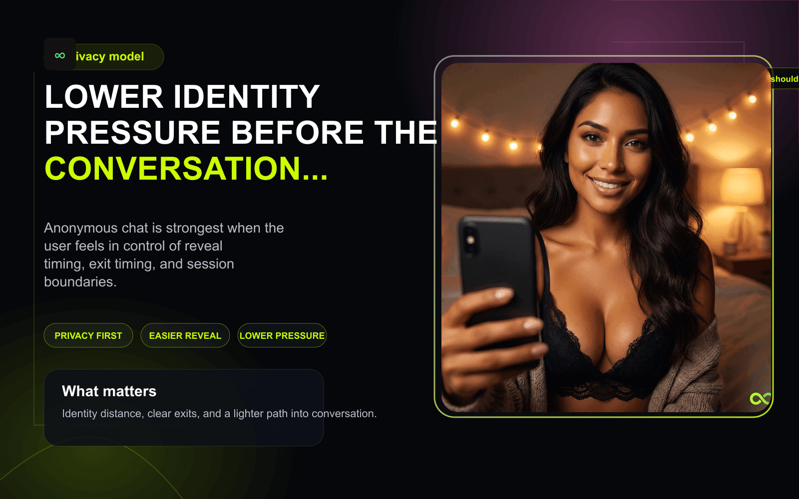 Schaubild für anonymen Chat mit Wechsel zu Gespräch zu zweit und Videochat