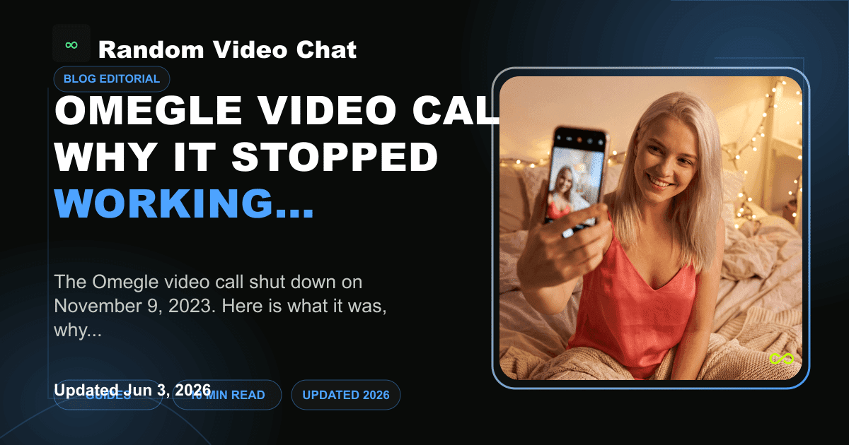 Editorial cover explaining the Omegle video call and how to make a random video call today